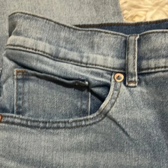 Express Women’s Blue Denim Jeans Straight Ankle High Rise size 4R - Picture 5 of 10
